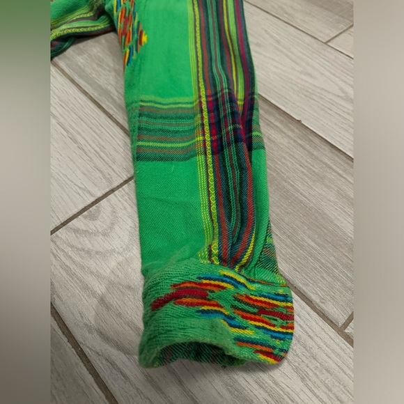 Polo Ralph Lauren Vintage Green Beacon Aztec Woven Button Down Shirt Size M - Picture 9 of 11